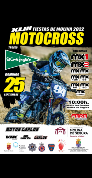 Próxima carrera de motocross en Molina del Segura.