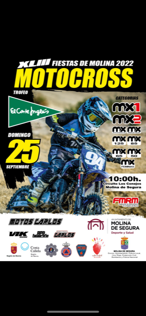 Próxima carrera de motocross en Molina del Segura.