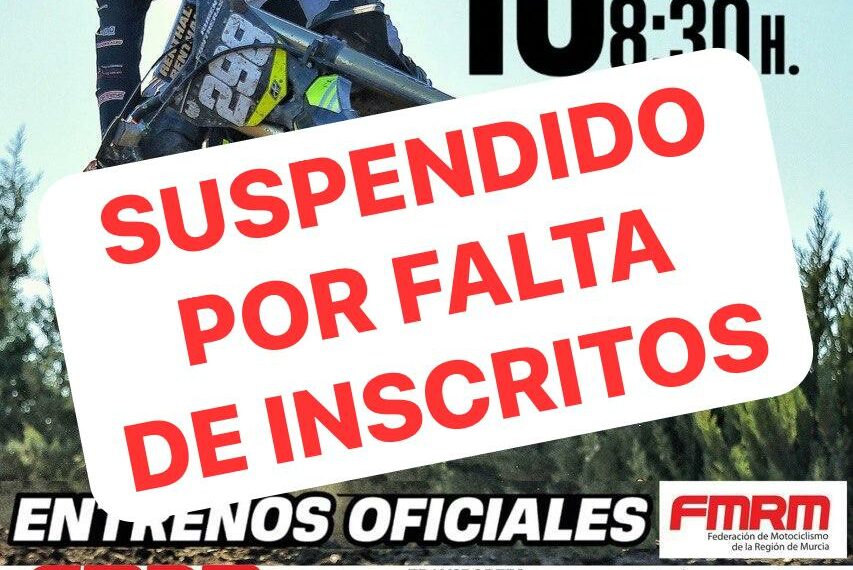 SUSPENDIDO ENTRENAMIENTO YECLA